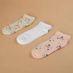 ginger by lifestyle Pack Of 3 Women Cotton Socks image 2