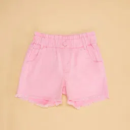 pantaloons junior Girls Regular Fit Shorts with Elasticated Waist image 2