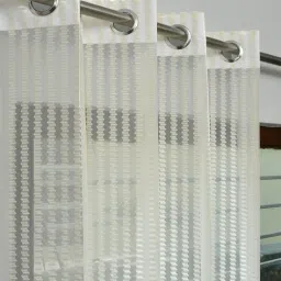 jars collections Set of 2 Striped Sheer Door Curtains image 2