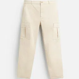 mischief monkey Men Flat Front Relaxed Fit Cargo Pants  image 2