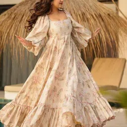 leia Women Floral Print Fit & Flare Dress image 2