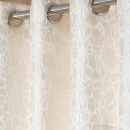 hosta homes Cream Abstract Print Long Door Curtains image 2