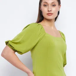 madame Women Slim Fit Top with Short Sleeves image 2
