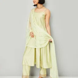 max Women Embroidery A-line Kurta Set image 2