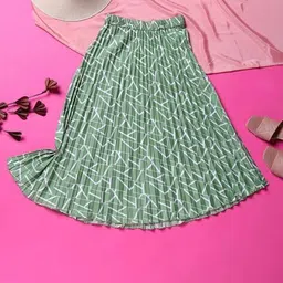zwerlon x ag Women Geometric Print A-Line Skirt image 2