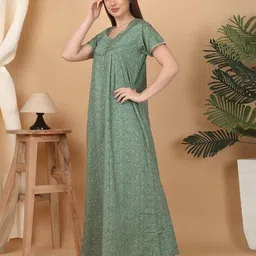 sweet dreams Women Floral Print Nighti image 2