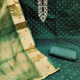 svaraa Women Embellished Unstitched Dress Material image 2