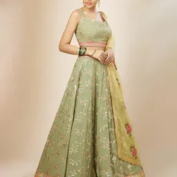 dream exporter Women Embroidery Lehenga Choli Set with Dupatta image 2