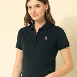 u.s. polo assn. Women Polo T-Shirt with Collar Neck image 2