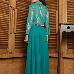 qissa Women Floral Print 3-Piece Co-ord Set image 2