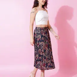 otabu Women Midi Printed A-line Skirt image 2
