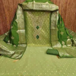 svaraa Women Embroidery Unstitched Dress Material image 2