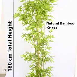 home bloom Artificial Bamboo Plants with Pot for Interior Decor  image 2