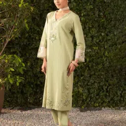 lakshita Women Embroidered Straight Kurta Set image 2