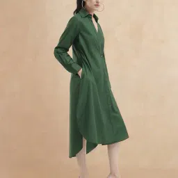 rareism Women Spread Collar-Neck Wrap Dress image 2