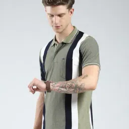 monte carlo  Men Collar Neck Polo Stripes T-shirt image 2