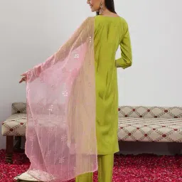 gerua by libas Women Embroidered Straight Kurta Suit Set image 2