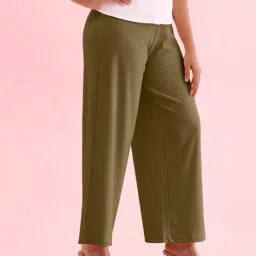 go colors Women Palazzos with Elasticated Waist image 2