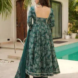 wedani Women Paisley Print Anarkali Kurta Set with Dupatta image 2