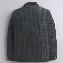 pixie n prince Boys V-Neck Textured Blazer image 2