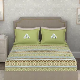 portico Nomadic Dreams Cotton Super King Size Bedsheet with Pillow Covers image 2