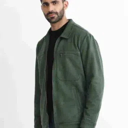 rare rabbit Men Zip-Front Shacket with Zip Pockets image 2