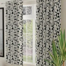 rosarahome Set of 2 Geometric Print Window Curtains image 2