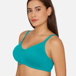 zivame Basics Double Layered Non-Wired Non-Padded 3/4th Coverage Super Support Bra image 2