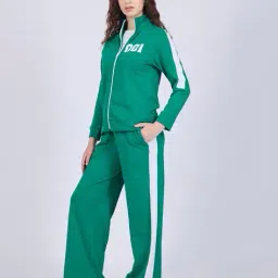 outzidr global Women T-Shirt & Trackpants with Contrast Tipping Co-Ords Set image 2