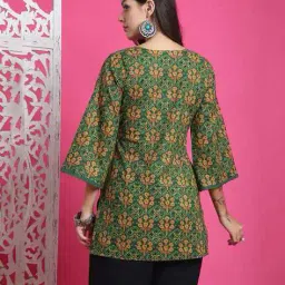 rajnandini Women Floral Print Straight Kurti image 2