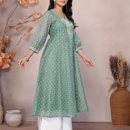 rangita Women Embroidery Anarkali Kurta image 2