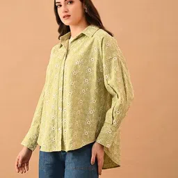 pretty loving thing Women Embroidery Shirt image 2