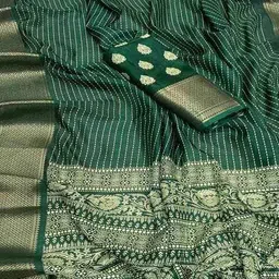 peachmode Women Saree with Blouse Piece image 2