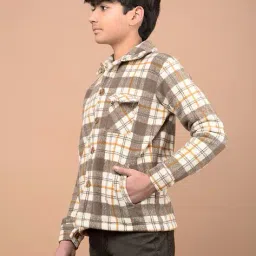 crimsoune club Boys Checks Slim Fit Shirt image 2