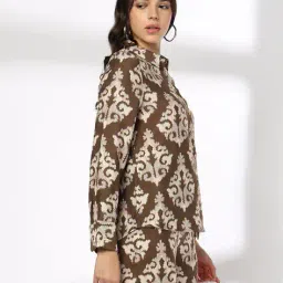 fig Women Printed Relaxed Fit Shirt image 2