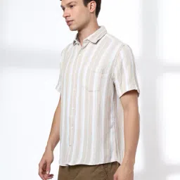 netplay Men NP 34 Striped Slim Fit Shirt with Patch Pocket image 2