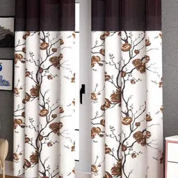 lunar days Set of 2 Floral Print Door Curtains image 2