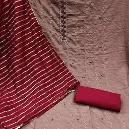 svaraa Women Embroidery Unstitched Dress Material image 2