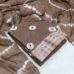 blissta Women Tie & Dye Unstitched Dress Material image 2