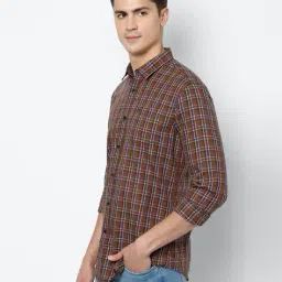 allen solly Checked Shirt with Patch Pocket image 2