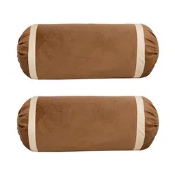 the conversion Set of 2 Velvet Foil Work Bolster cover 15" x 30" image 2