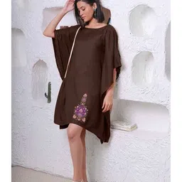 svaraa Women Floral Print Kaftan Straight Tunic image 2