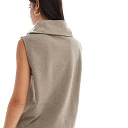 asos design Supersoft Half Zip Tank image 2