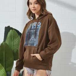 Shein Drop Shoulder Graphic Chest Print Hoodie With Pocket image 2