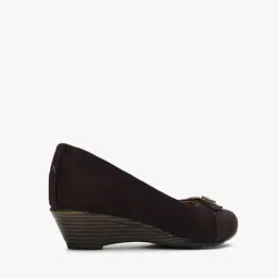 elle Wedge Heeled Pumps with Buckle Accent image 2