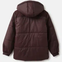 blue giraffe Boy Hooded Puffer Jacket image 2