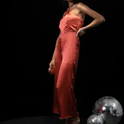 tokyo talkies Women Sleeveless Halter-Neck Jumpsuit image 2