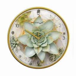 random Floral Round-Shaped Wall Clock image 2