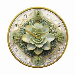 random Floral Round-Shaped Wall Clock image 2