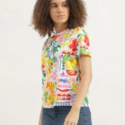 united colors of benetton Women Micro Print T-shirt image 2